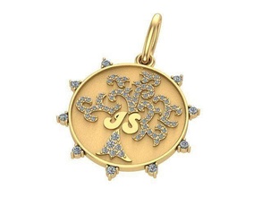 diamond golden pendant silver jewelry pendants 3d print model - Mito3D