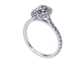 Diamant Heiligenschein Ring golden Silber Schmuck Ringe 3d print model - Mito3D