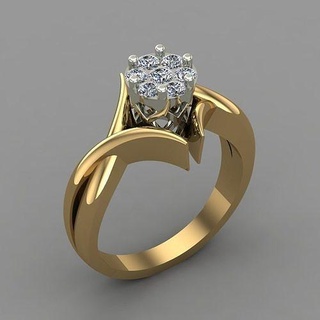 diamante aureola ajuste compromiso anillo 3d impresión modelo ambientación joyería joyas belleza Exquisito diseño amor brillantez joya anillos 3d print model - Mito3D
