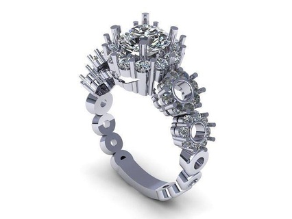 diamante aréola haste anel joalheria noivado Casamento jóias argolas feito mão diamantes pulseira joias feitas cafajeste colares Designer design macaco khmer Camboja pingentes 3d print model - Mito3D