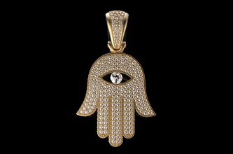 diamante hamsa collana con pendente a n2 ciondolo oro argento la sterlina disco di platino gemma brillante moda e bellezza gioielli brillant zaffiro ruby ciondoli vintag anello bangle cad 3d print model - Mito3D