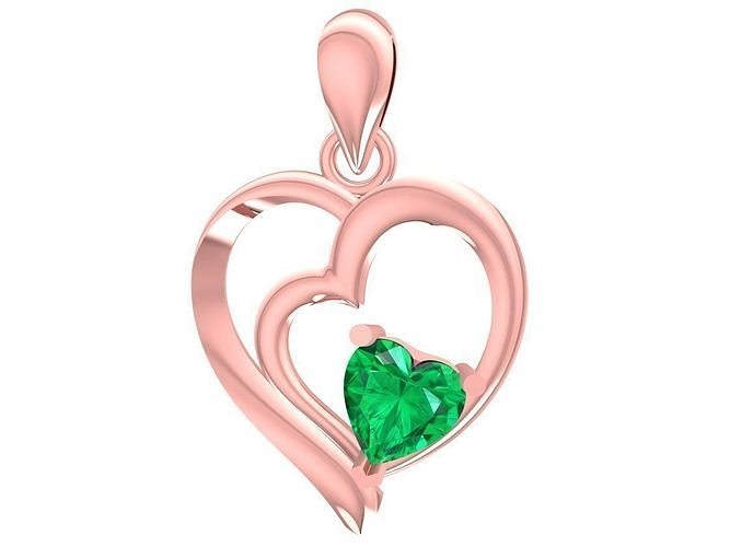 diamante cuore pendente 3049 gioielleria moda Accessori oro donna donne design squillare nozze ciondoli 3D print model - Mito3D