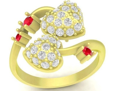 diamond heart ring women 3885 diamond heart ring women jewelry fashion jewelry fashion accessories fashion accessories gold woman unisex new design new rings  3d print model - Mito3D
