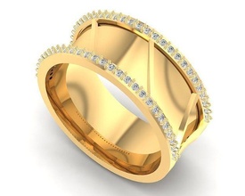 diamant hong kong mode dame bague 3119 bijoux accessoires or femme femmes conception anneaux 3d print model - Mito3D