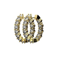 diamant cerceau boucles d'oreilles boucle d'oreille bijoux pierres bijou gemmes 3d print model - Mito3D