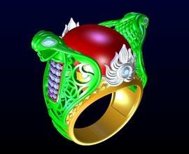 diamant schmuck design kunst illustration wissenschaftlich liebe halloween möbel fantasie wissenschaft spaß disjunkt chemie zytoplasma golgi ce anatomie ringe 3d print model - Mito3D