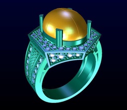 Diamant-Schmuck Schmuck symbol gem design sterling bedruckbar ist ring ball geformt Abbildung gold Silber genial Chemie wissenschaftliche Juwel sphärisch sphere Form Innenraum Ringe 3d print model - Mito3D