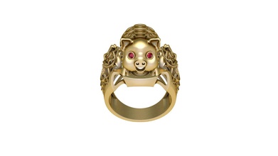 bijoux en diamants or métalliques d'argent de luxe la décoration symbole shining art livre sterling les anneaux 3d print model - Mito3D