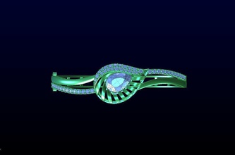 Diamant-Schmuck Schmuck design Platin Silber gem gold Diamant-ring genial Kunst Ohrring Mode-Schönheit - Armband Saphir Armbänder bedruckbar ist bangle 3d print model - Mito3D