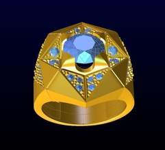 diamant schmuck krone symbol lizenzgebühren kunst ring design gold goldring splitter edelstein anhänger halskette armband ohrring saphia modell modern juwel ringe 3d print model - Mito3D