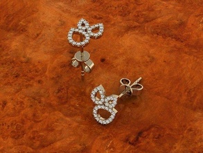 diamante gioielleria orecchino minimalista orecchini gemma oro stampabile gioiello argento bianca legna lusso platino smaltato 3d print model - Mito3D