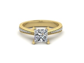 diamante joyería joya compromiso anillo anillos solitario libra esterlina imprimible platino brillante Boda plata delicado ligero oro blanco 3d print model - Mito3D