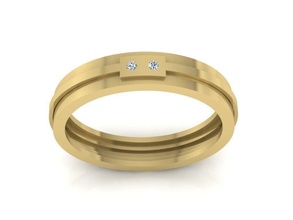 diamante gioielleria uomo squillare 3d stampa modello maschio anelli gemma oro stampabile lusso moda nero brillante bellezza 3d print model - Mito3D