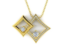 diamond jewelry pendant gold silver sterling jewellery stone brilliant white diamant fashion beauty printable necklace star apparel brillant pendants 3d print model - Mito3D
