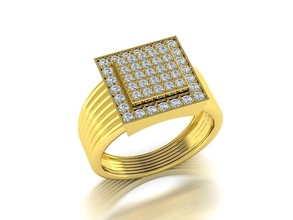 diamante joyería joya anillo oro 3dprint moda amante imprimible eurosize moda belleza brillante lujo moderno diseño anillos 3d print model - Mito3D