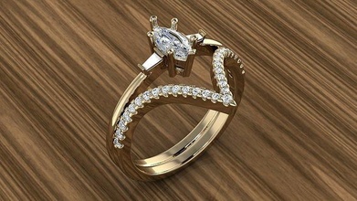 diamond jewelry ring luxury gold metallic steel shining letter jewellry printable fashion rings jewellery silver accessories diamonds style jewelrydesigner jewelrydesign 3d print model - Mito3D