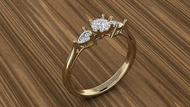 diamante joalheria anel luxo ouro metálico aço brilhando carta imprimível moda argolas jóias prata acessórios diamantes estilo designer design joias 3d print model - Mito3D
