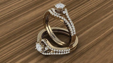 diamond jewelry ring luxury gold metallic steel shining letter jewellry printable fashion rings jewellery silver accessories diamonds style jewelrydesigner jewelrydesign 3d print model - Mito3D