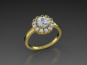 diamond jewelry ring 3dprint fashionjewelry jewelrylover printable eurosize fashion beauty shining luxury modern design jewel gold gem rings 3d print model - Mito3D