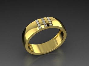 diamond jewelry ring 3dprint fashionjewelry jewelrylover printable eurosize fashion beauty shining luxury modern design gold jewel reflection rings 3d print model - Mito3D