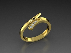 diamond jewelry ring oval 3dprint fashionjewelry jewelrylover printable eurosize fashion beauty shining luxury modern design gold jewel rings 3d print model - Mito3D