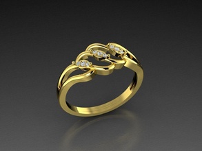 diamond jewelry ring fashionjewelry jewelrylover printable eurosize fashion beauty shining man female gem rings silver white gold 3d print model - Mito3D