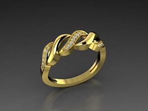 diamante joyería joya anillo oval 3dprint moda amante imprimible eurosize Moda belleza brillante lujo moderno diseño oro anillos 3d print model - Mito3D