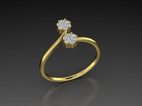 diamante gioielleria squillare gioiello oro gemma 3dprint moda gioielliere stampabile eurosize bellezza splendente lusso moderno design anelli 3d print model - Mito3D