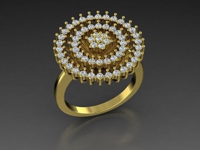 diamond jewelry ring oval 3dprint fashionjewelry jewelrylover printable eurosize fashion beauty shining luxury modern design jewel silver rings 3d print model - Mito3D