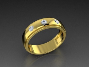 diamante joyería joya anillo 3dprint 3d impresión moda amante imprimible eurosize Moda belleza brillante lujo moderno diseño oro anillos 3d print model - Mito3D