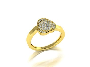 diamante joalheria anel jóia ouro gema 3dprint jóias moda amante joias imprimível eurosize beleza brilhando luxo moderno projeto argolas 3d print model - Mito3D