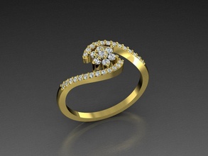 Diamant Schmuck Ring Oval 3dprint Modeschmuck Schmuckliebhaber druckbar eurosize Mode Schönheit leuchtenden Luxus modern Design Gold Juwel 3d print model - Mito3D