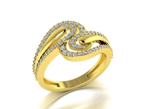 diamond jewelry ring jewel gold gem 3dprint fashionjewelry jewelrylover printable eurosize fashion beauty shining luxury modern design rings 3d print model - Mito3D