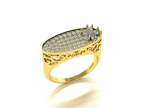 diamante gioielleria squillare gioiello oro gemma 3dprint moda gioielliere stampabile eurosize bellezza splendente lusso moderno design anelli 3d print model - Mito3D