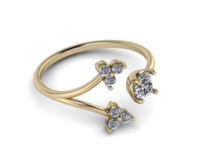 diamond jewelry ring 008 platinum luxury precious pendant shining gem engagement gold romance silver printable brilliant sterling fashion beauty rings 3d print model - Mito3D