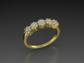 Diamant Schmuck Ring 3d drucken Modell Modeschmuck Schmuckliebhaber druckbar eurosize Mode Schönheit leuchtenden Gold Juwel golden 3d print model - Mito3D