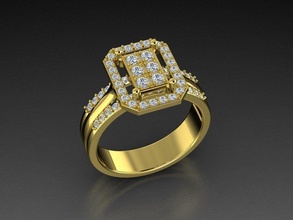 diamond jewelry ring 3d print model fashionjewelry jewelrylover printable eurosize fashion beauty gold gem jewel man female women male luxury shining rings 3d print model - Mito3D