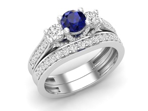 diamant bijoux bague bande femme imprimable mariage blanc engagement mode or brillant bijou beauté 3d print model - Mito3D