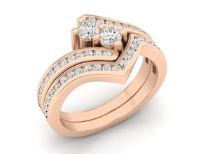 elmas takı yüzük grup Kadın moda altın gümüş beyaz sterlin mücevher düğün nişan platin parmak cad Amerika Birleşik Devletleri 3d print model - Mito3D