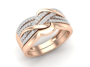 Diamant Schmuck Ring Band Frau druckbar Silber Juwel Engagement Weiß brillant Mode Schönheit Gold 3d print model - Mito3D