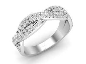 diamant bijoux bague femme gemme mode imprimable argent platine blanc or luxe sterling brillant engagement beauté vêtements goujat anneaux 3d print model - Mito3D