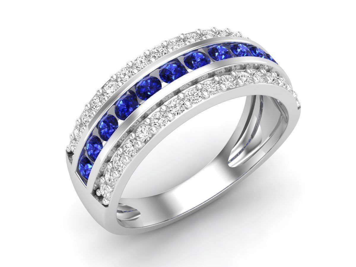 Diamant Schmuck Ring Frau Juwel Mode Gold brillant Schönheit druckbar Engagement Luxus Kleidung Silber Platin vintag leuchtenden 3D print model - Mito3D