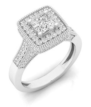 diamante gioielleria squillare donna oro argento gioiello Fidanzamento moda nozze brillante bellezza bianca gemma 3d print model - Mito3D