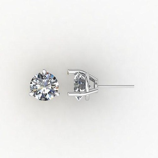 diamond jewelry stud earrings 13mm luxury cad printready castable various models gem 3d print model - Mito3D