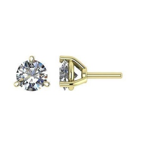 diamond jewelry stud earrings 6mm luxury cad printready castable various models gem 3d print model - Mito3D