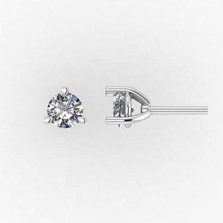 diamond jewelry stud earrings 7mm luxury cad printready castable various models gem 3d print model - Mito3D