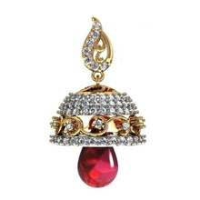 diamant jhumki boucles d'oreilles dames bijoux le or d'argent imprimable des brillant boucle d'oreille de l'engagement mariage 3d print model - Mito3D