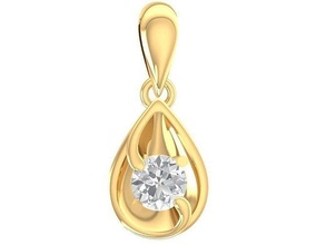 diamond ladies pendant 2712 jewelry fashion accessories gold woman women design pendants 3d print model - Mito3D