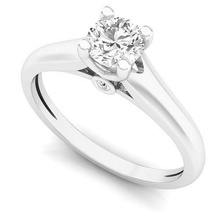diamant Dames solitaire engagement bague bijoux gemme platine luxe imprimable brillant argent mode or beauté sterling 3d print model - Mito3D