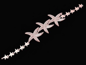 diamond ladies starfish bracelets 2615 jewelry fashion accessories gold woman women unisex design 3d print model - Mito3D